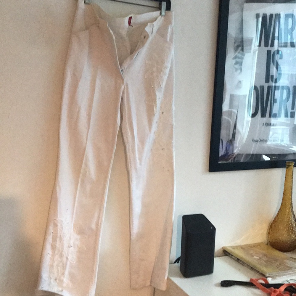 Olsen ladies white denim embellished